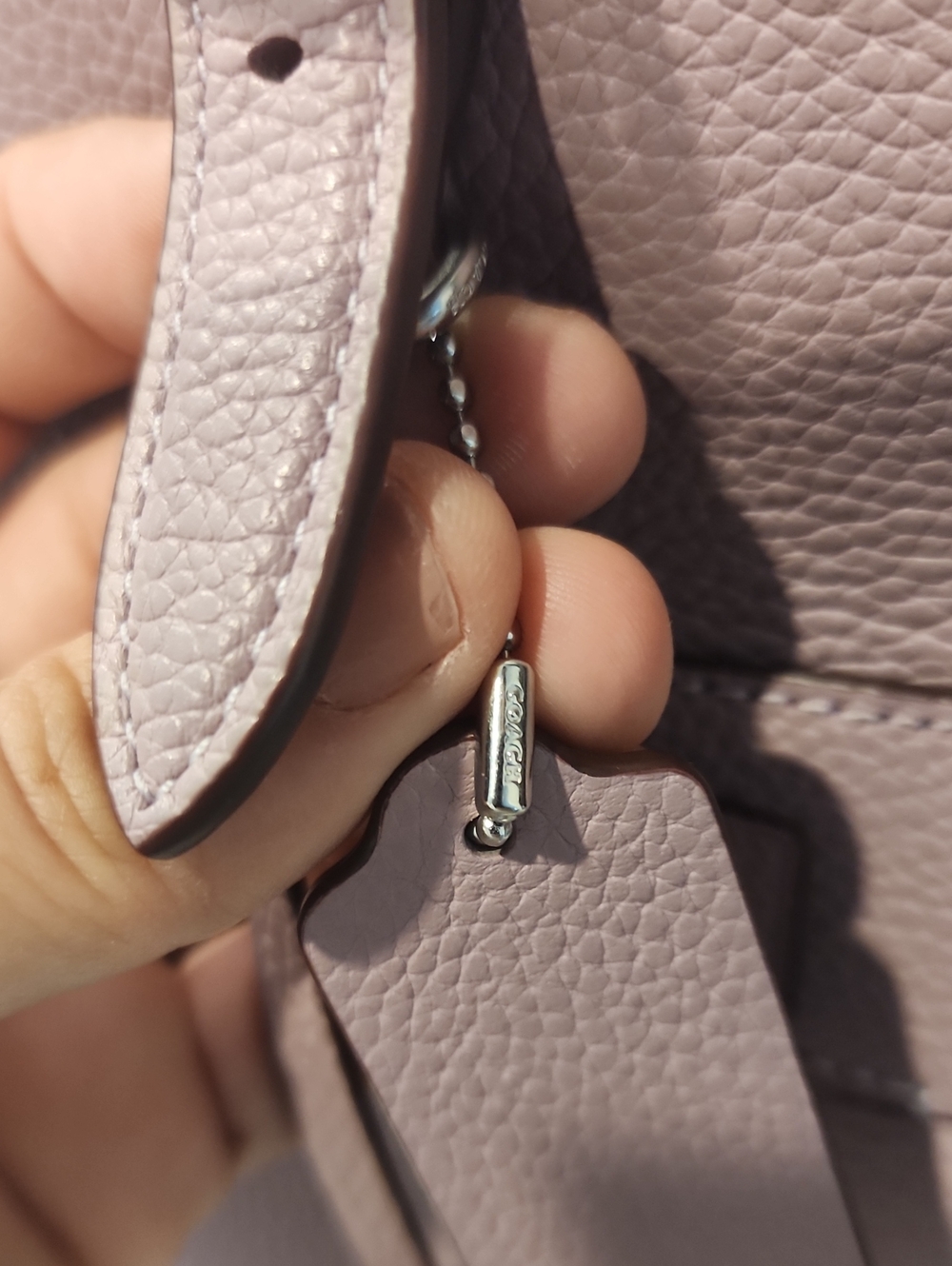 Coach Taylor Faded PURPLE Pebbled Leather Tote - Picture 4 of 10